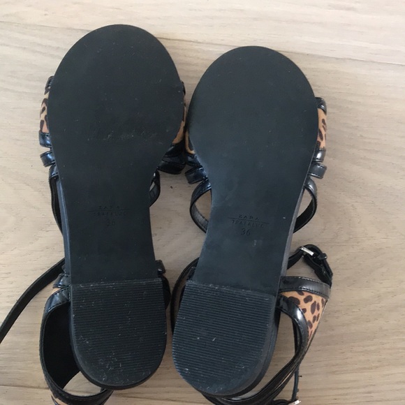Zara Strappy Leopard Sandals - Picture 3 of 4